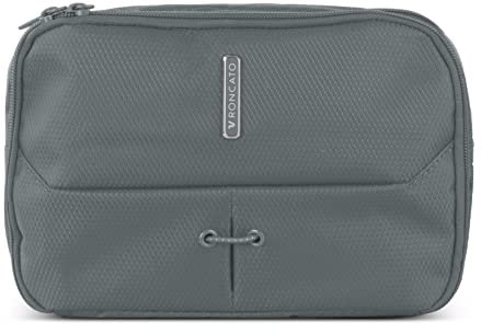RONCATO Ironik 2.0 necessaire Beauty case da viaggio per donne e uomini, Borsa da Toilette con zip e pratici scomparti interni - Antracite