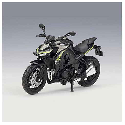 HUKLAB modellino Moto Regali creativi Scala 1/18 per Le Decorazioni del Modello di Moto della Locomotiva Statica Kawasaki Z 1000 R del 2017