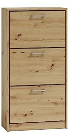 VBChome Schuhschränke 60 x 28 x 116 cm Eiche Artisan Schuh-Organizer Griffe Holzähnlich Holzwerkstoff Schuhaufbewahrung Klappfächern Schuhregal Schuhkipper Schuhkommode Diele Flur Eiche Artisan