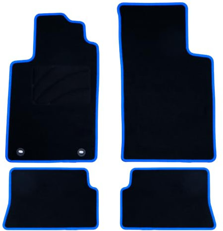 OCCDESIGN Passgenaue Fußmatte, kompatibel mit Renault Megane I Cabrio (1997-2003), 5 Stück, Blau