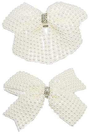 2 Pezzi Fermagli Capelli Con Fiocco Perle Per Bambini Fermagli Per Artiglio Alligatore Bianco Accessori Capelli Sposa Per Ragazze Donne