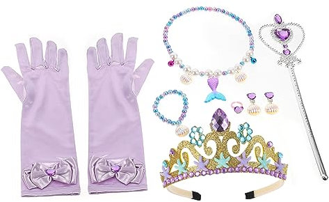 TOYANDONA 1 Satz Meerjungfrau Dekoration Kinderprinzessin Stirnband Perlenarmband Kinder Spielzeug Armband Ring Meerjungfrau-party-goodie-bags Geschenktasche Mädchen Plastik Cosplay