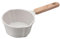 F Fityle Cacerola para de Leche de 280ml con Mango de Madera, Utensilios de Cocina pequeños, Calentador de Leche y café, Cacerola pequeña, Revestimiento, Blanco