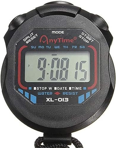 Digitaler Timer mit Halsband | Sportuhr für Training | Schiedsrichter-Uhr Fußball | Fitness-Zähler tragbar | Timer für Fitnessstudio | Handlicher Sport-Timer