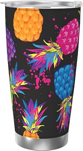 Melbrakin Kiefern-Tie-Dye-Muster, vakuumisolierter Becher aus Edelstahl, 590 ml, Kaffeetassen, Reisebecher, Wasserbecher