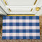 RAJRANG Cotton Buffalo Plaid Teppiche handgewebte Waschmaschinen im Freien im Freien für Türstraßen - Helles Kobaltblau und Weiß 90 x 60 cm