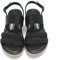 DUUCUB Damen Flache Sandalen Knöchelriemen Offene Zehe Sommer Geflochtene Sandale Strand Bequem Slingback Kleid Schuhe Schwarz EU 41