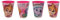 Theonoi 4 vasos para niños de 260 ml/a elegir: Minnie Pony Princess Frozen PawPatrol cristal plástico sin BPA – Regalo para niña (Paw Reutilizable)