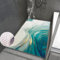 Pevfeciy Duscheinlage rutschfest 100x120 cm Duschmatte Bunte Meeresmuster PVC Antirutschmatte dusche Mit Haken Weich bequem Duschvorleger Hohe Wasserdurchlässigkeit
