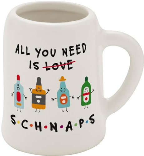 GRUSS & CO Schnapskrug mit Motiv Need | New Bone China, 5 cl, Mini-Krug mit Spruch | Lustiges Geschenk, Party, Männergeschenk | 73844