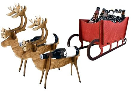 Christmas Wine Bottle Holder, Christmas Tree Wine Bottle Holder, Wine Bottle Organizer, Christmas Wine Bottle Holder, Unique Countertop Ornament for Wine Rack