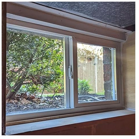 Ventana Ventanas correderas Ventanas para autocaravanas Ventanas correderas horizontales, Aluminio Blanco Ventana de emergencia para sótano, Doble panel Ventana de travesaño, para Baño/ Garaje/ Cobert