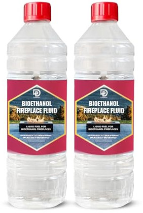 Primes DIY Premium Bioethanol Fireplace Fuel – Clean-burning, high-purity liquid for bioethanol fires, burners and stoves Ideal for indoor and outdoor use, 2-Litre