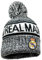 Real Madrid Beanie Strickmütze Skimütze Lizenz R. Madrid Wintermütze weiß, Weiss/opulenter Garten, Einheitsgröße