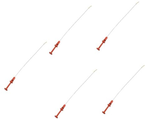 ULTECHNOVO 5pcs Car Oil Oil Dipsticks Tube Replacement Engine Oil Tank Level Dipsticks Engine Oil Level for Level Transmission Oil Level Car Oil Level Dipsticks Oil Car Orange Iron
