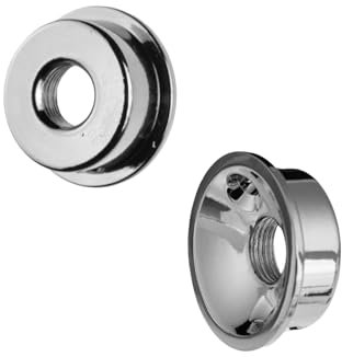 DIAO79NI Output Jack Plate Socket Plate for Tele Electric Bass Guitar M8 Thread Hole Black with Screw, Chrome