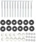 Culnflun 12pcs Trampoline Screws, Galvanized Steel Trampoline Enclosure Pole Gap Spacers, Fixing Trampoline Accessories, Long Trampoline Bolts and Nuts Set
