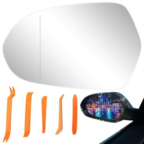 Spiegelglas Ersatz Links für Audi A6(4G) 2011-2018/A6 Allroad(4G) 2012-2018 | A6 Avant(4G) 2011-2018 Fahrerseite beheizbar Außenspiegel Ersatzspiegelglas Rückspiegelglas Seitenspiegelglas