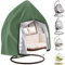 Teynewer Patio Hanging Egg Chair Cover, Outdoor 2 seat Cocoon Swing Egg Chair Cover Waterproof with Zipper, 210D Heavy Duty Veranda Garden large Cover for egg chair on stand 230 x 200 cm, Green