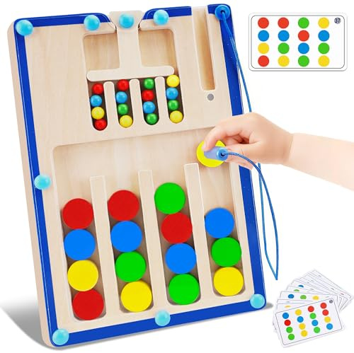 FCSONU Montessori Spielzeug 3-6 Jahre Mädchen Junge|Magnetspiel Labyrinth | Kinder Magnet Spiel|Motorikspielzeug|Magnetic Spiel, Lernspiele Sortierspiel ab 2, Geburtstag Geschenk Jungen Mädchen