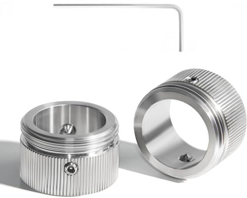 2pcs 304 Edelstahl Heizungsventil adapter, Ein Schraubenschlüssel, Heizkörperventil Thermostatkopf mit den Streifen,Heizkörperthermostat RA Adapter auf M30*15