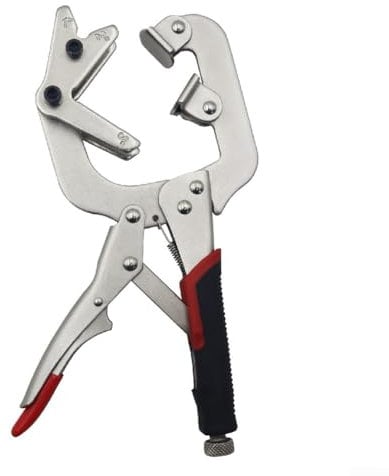 C Clamp Locking Pliers 10 Inch Adjustable Welding Pipe Plier 270° Rotary Grip C Clamp Locking Pliers for 1-3 Inch Tubes