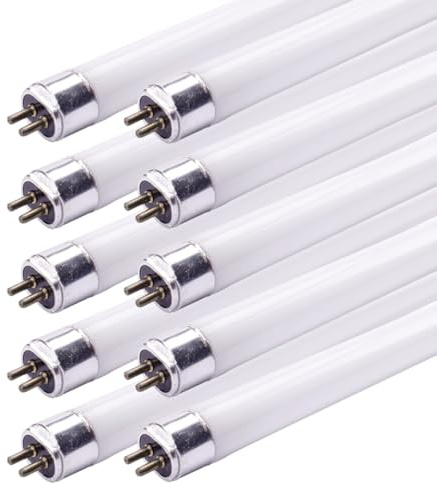 NCC-Licht 10x Leuchtstoffröhre T5 HE 849mm 21W/830 G5 warmweiß 3000K | Kompakte Leuchtstofflampe Ø16mm x 849mm für Unterbauleuchten und Rasterleuchten