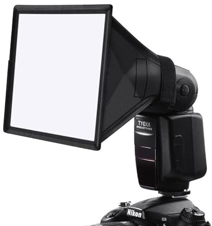 REFLEX CAMERA Difusor de flash universal Softbox de 30 x 20 cm para cámara réflex digital Speedlite | Modificador de luz portátil plegable para flash | Iluminación suave y uniforme con bolsa de