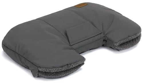 Fillikid Handwärmer Kalix Teddy Exklusiv | Kuscheliges Teddyfell, wind- & wasserabweisend, warmes Fleece-Innenfutter, universell für Buggy