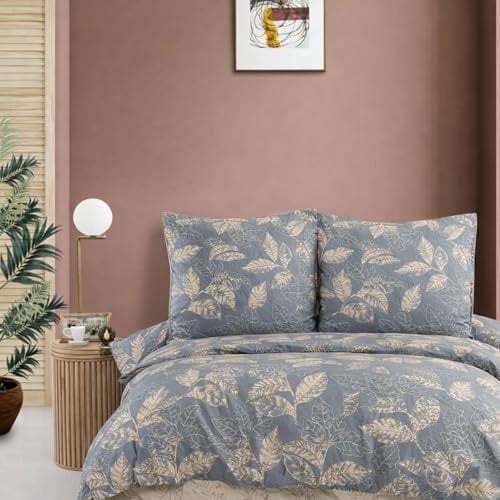 ZIRVEHOME Bettwäsche 135x200 cm. 4-teilig Set 100% Baumwolle Bettbezug 135x 200cm Kissenbezug 80x80cm Renforcé Bettwäsche-Sets 135x200 mit Reißverschluss, ArinaV1