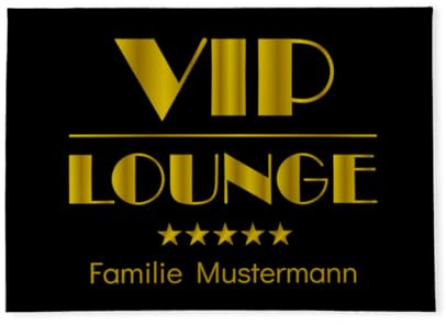 fotobar Fußmatte mit Namen personalisierbar - Geschenkidee Einzug, Geburtstag, Richtfest - Fussmatte mit Namen - Motiv VIP Lounge 70 x 50 cm