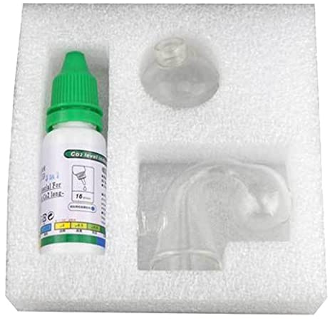 Ysyqkn Aquarium CO2 mit Glas CO2 Konzentrationsanzeige Und 15 Ml Flüssigkeit