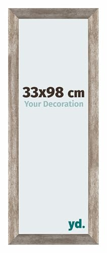 yd. Puzzlerahmen 33x98 Metall Vintage - MDF rahmen Mura | Your Decoration, Geeignet für Puzzles mit 500-1000 Teilen, Antireflex-Acrylglas aus Kunststoff , Wandmontage, Made in Holland