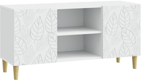vidaXL TV-kast 102 x 34,5 x 50 cm Wit Bewerkt hout