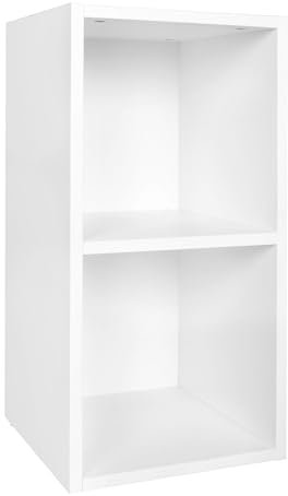 FineBuy Standregal Holz 30x60x30 cm Modern Regal Klein, Wandregal Ablageregal Schmal, Kleines Bücherregal 2 Ablagefächer, Schmales Design Holzregal Nischenregal