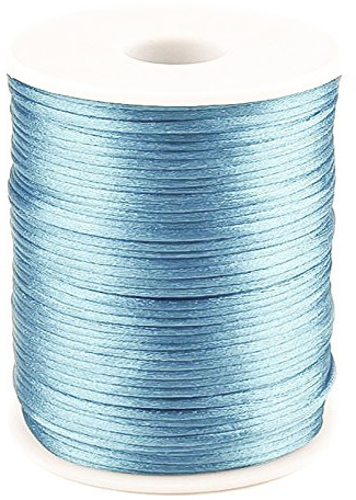 Satin-Schnur 90m x 2mm Satinkordel Schmuck-Kordel -Schnur Kumihimo Bänder Nylonschnur, Farbwahl