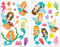 Samunshi® 28x Wandtattoo Meerjungfrau und Tiere Set Wandbilder Kinderzimmer Deko Junge Wandtattoo Kinderzimmer Mädchen Wandsticker 2x 16x26cm