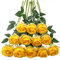 Tifuly 12 PCS Künstliche Rosen, 19,68 '' Single Long Stem Fake Rose Seide Braut Hochzeitsstrauß Realistische Blume für Hausgarten Party Hotel Büro Dekor (Blossom Roses, Gelb)