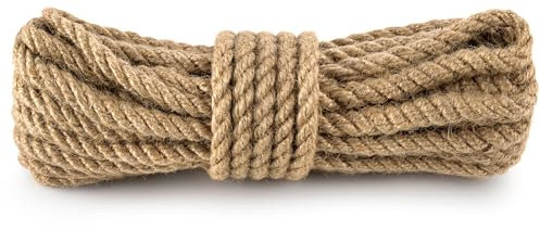 Juteschnur Kordel Schnur - Kordelband garn Paketschnur Hanfseil Rope Bindfaden Jutegarn Gartenschnur Stärke 10 mm 10 Meter