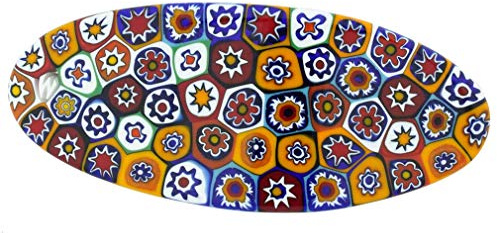 Murano Millefiori Ovale Haarspange - Mehrfarbig
