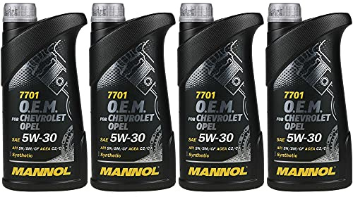 QR-Parts Set 85484689 MN7701-1 4x1 Liter Orignal MANNOL Motoröl 7701 O.E.M. 5W-30 API SN/SM/CF Engine Oil Öl