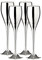 EDZARD 4er Set Sektflöte Dodo (200 ml) versilberter Sektkelch - Sektglas, Champagnerglas - Kelche für Wein, Sekt, Champagner, Prosecco aus Messing in hochglanz zum feiern