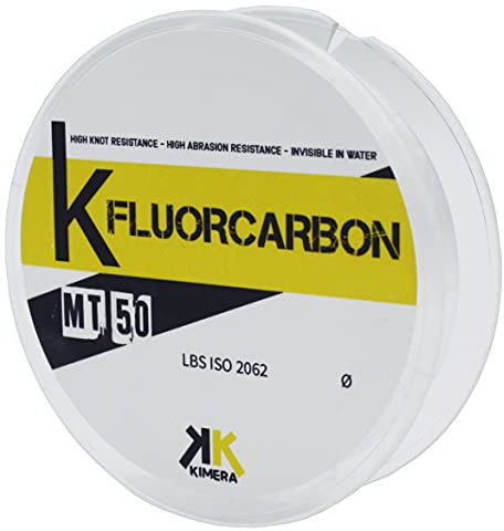 KIMERA Mt 50, K-Fluorocarbon, Filo da Pesca Unisex Adulto, Cristal, 0.20