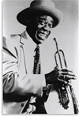Louis Armstrong Poster, Wandkunst-Poster und Leinwand-Kunstdruck, modernes Familienschlafzimmer, ästhetische Dekoration, 30 x 45 cm