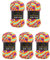Wollbiene Softy Color 5 x 100 Gramm Chenillewolle Strickwolle, Babywolle, 500 Gramm Wolle Super Bulky (regenbogen 119)