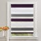 Doppelrollo Klemmfix ohne Bohren Weiß-anthrazit-lila B90 x H130cm(Stoffbreite 85cm) Rollos für Fenster ohne Bohren Klemmrollo Duo Rollo Zebrarollo Seitenzugrollo Fenster Rollos für innen Privatschutz