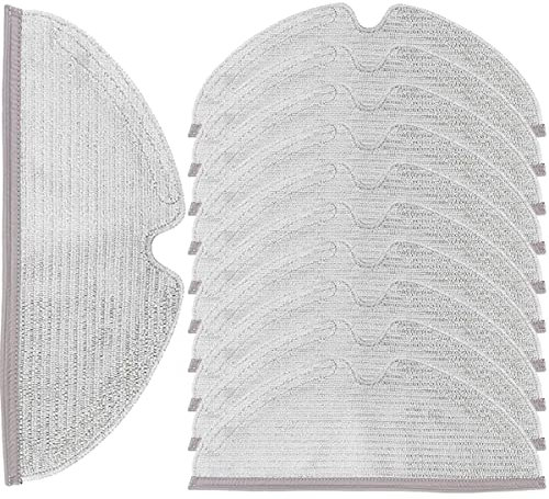 Odashen Lot de 10 chiffons de rechange lavables pour aspirateur Xiaomi Roborock Q7 Max/Q7 Max+/T8 S5 Max