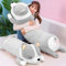 SNOWOLF Shiba Inu Plüschkissen, Plüschtier, Hund, süßer Corgi Akita, weiches Plüschtier, Komfortkissen, Geschenke für Mädchen und Jungen (Grau, 100 cm)