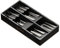 SpaceAid Bamboo Silverware Drawer Organizer with Labels, Kitchen Utensil Tray Holder Organizer for Flatware, Cutlery, Spoon and Knives Drawer Storage Organization (Black, 6 Slots)