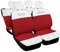 Rebeca Shop COPRISEDILI PER AUTO COMPATIBILI CON 500 MADE IN ITALY SET IN VARI COLORI (Bianco/Rosso)